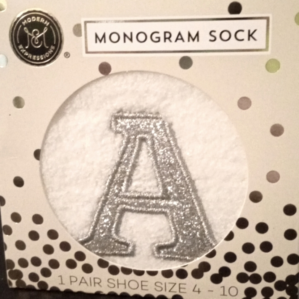 *A* monogrammed socks